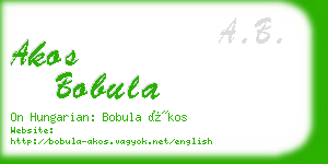 akos bobula business card